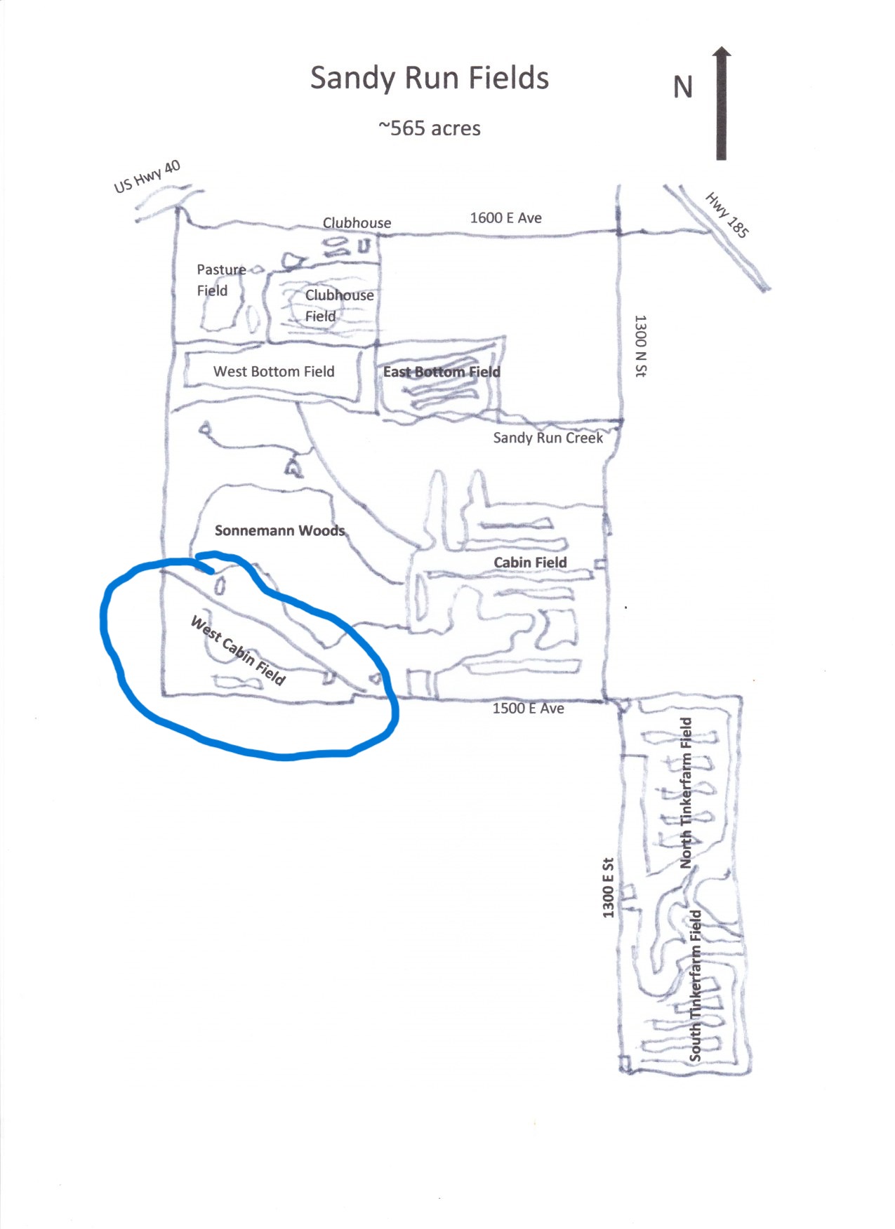 Sandy Run Upland Fields The West Cabin Field Sandy Run Hunt Co.